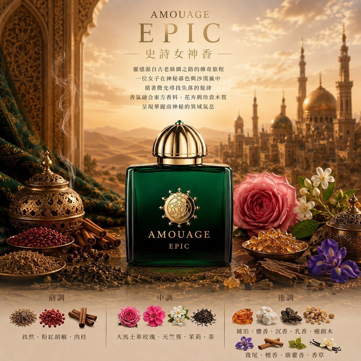 AMOUAGE 愛慕 Epic 詩路(史詩)女性淡香精 EDP 100ml 新包裝