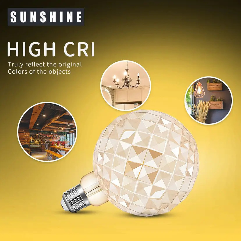 Big Globe LED Filament Decorative Bulb, 4W E27 Base, 2200K Warm White