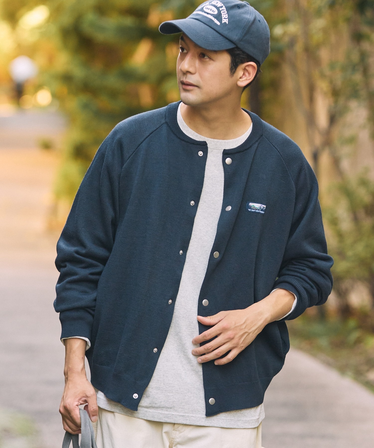 #預購 日本限定 THE CRAFT CREW PRODUCTS UNNOTICE系列 防靜電 可機洗 衛衣感針織 重磅插肩袖 金屬壓扣開襟衫 五色