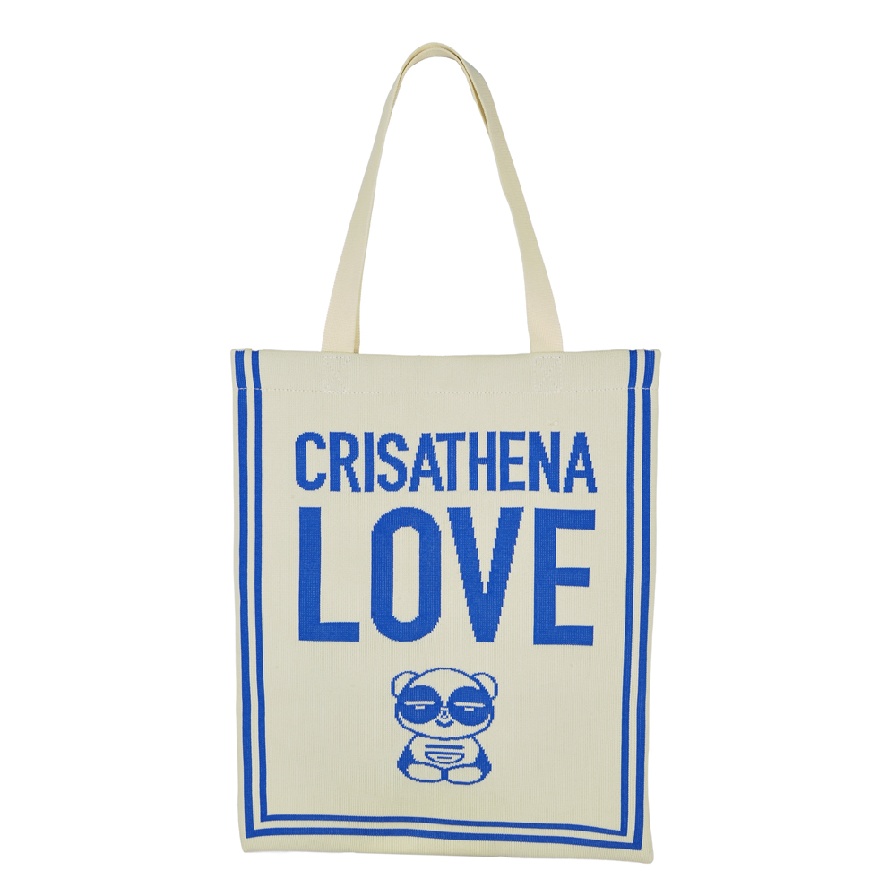 1009CT13-CRISATHENA-FH-Chill Panda Love Tote Bag 愛心托特包 (A13 米色 / B13 黑色 / C13 綠色)