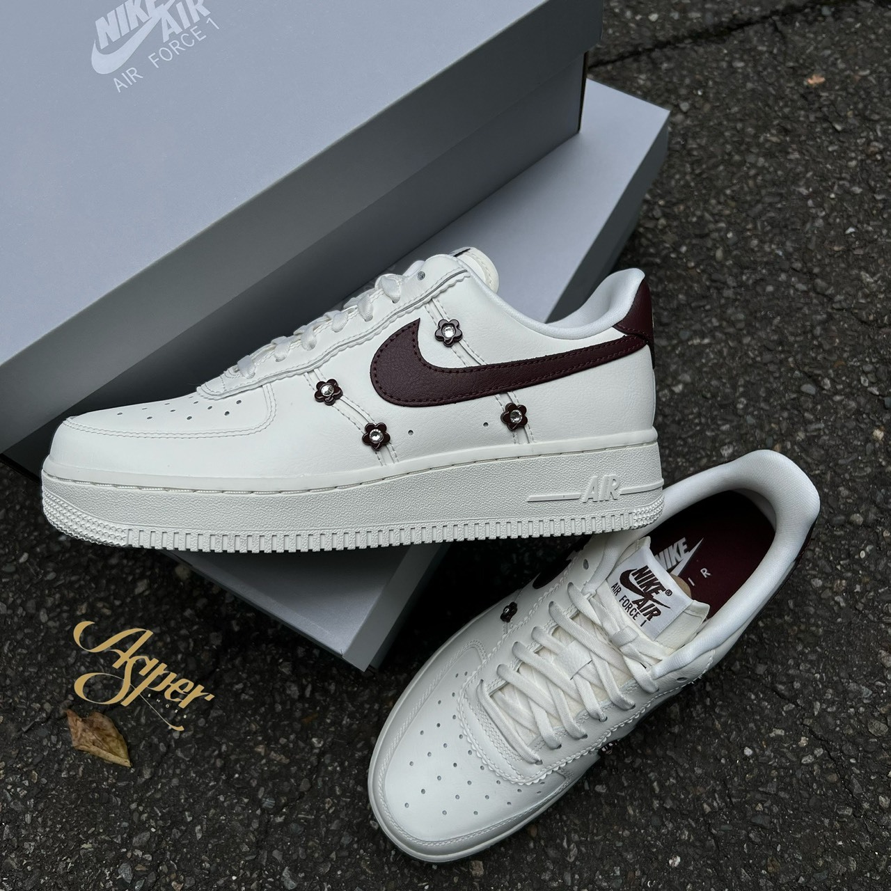 【官網限定】NIKE AIR FORCE 1 '07 LX GCEL ''Burgundy Red flowers'' 勃根地紅小花 JA4403-161 x