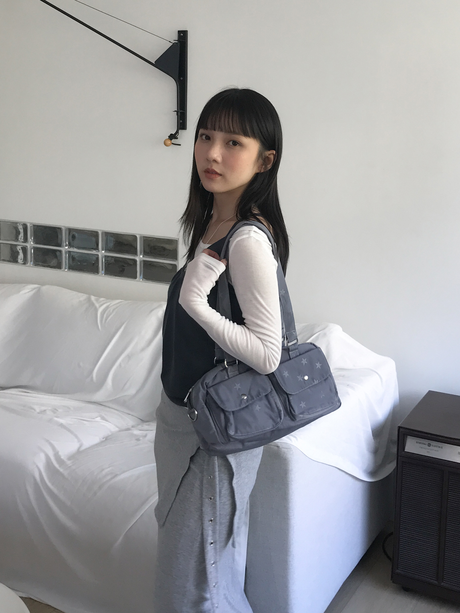 雙口袋星星肩背包