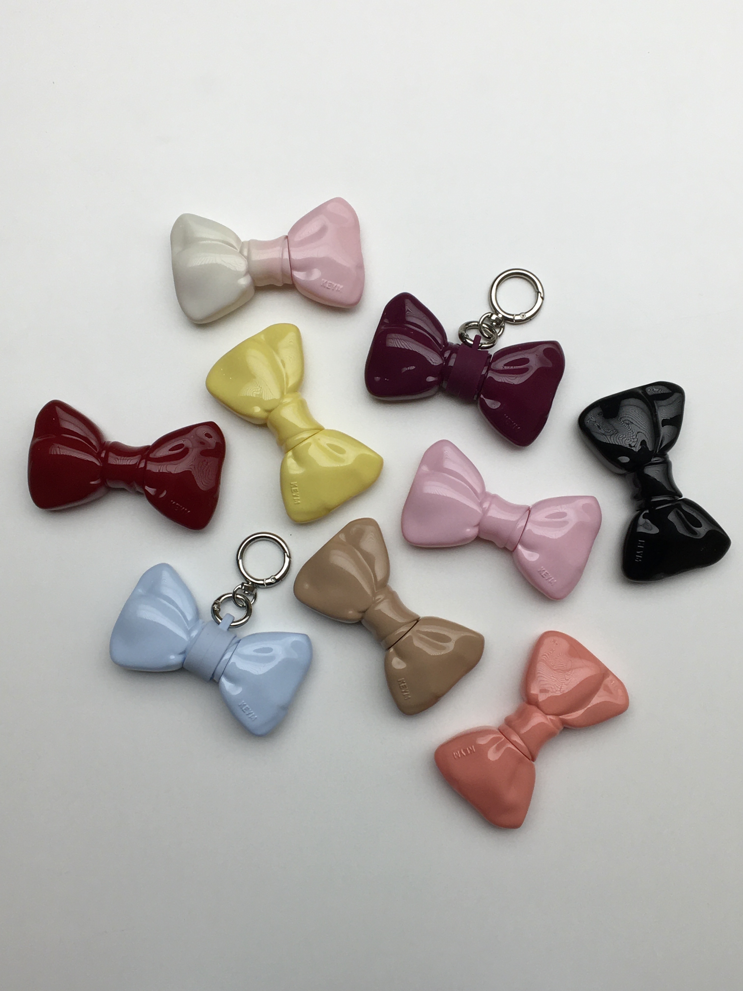 【10/9 - 10/11 週末優惠】韓國代購 KEYM Lip Glow Bow 蝴蝶結 鑰匙圈 吊飾 豐盈 水光 唇釉
