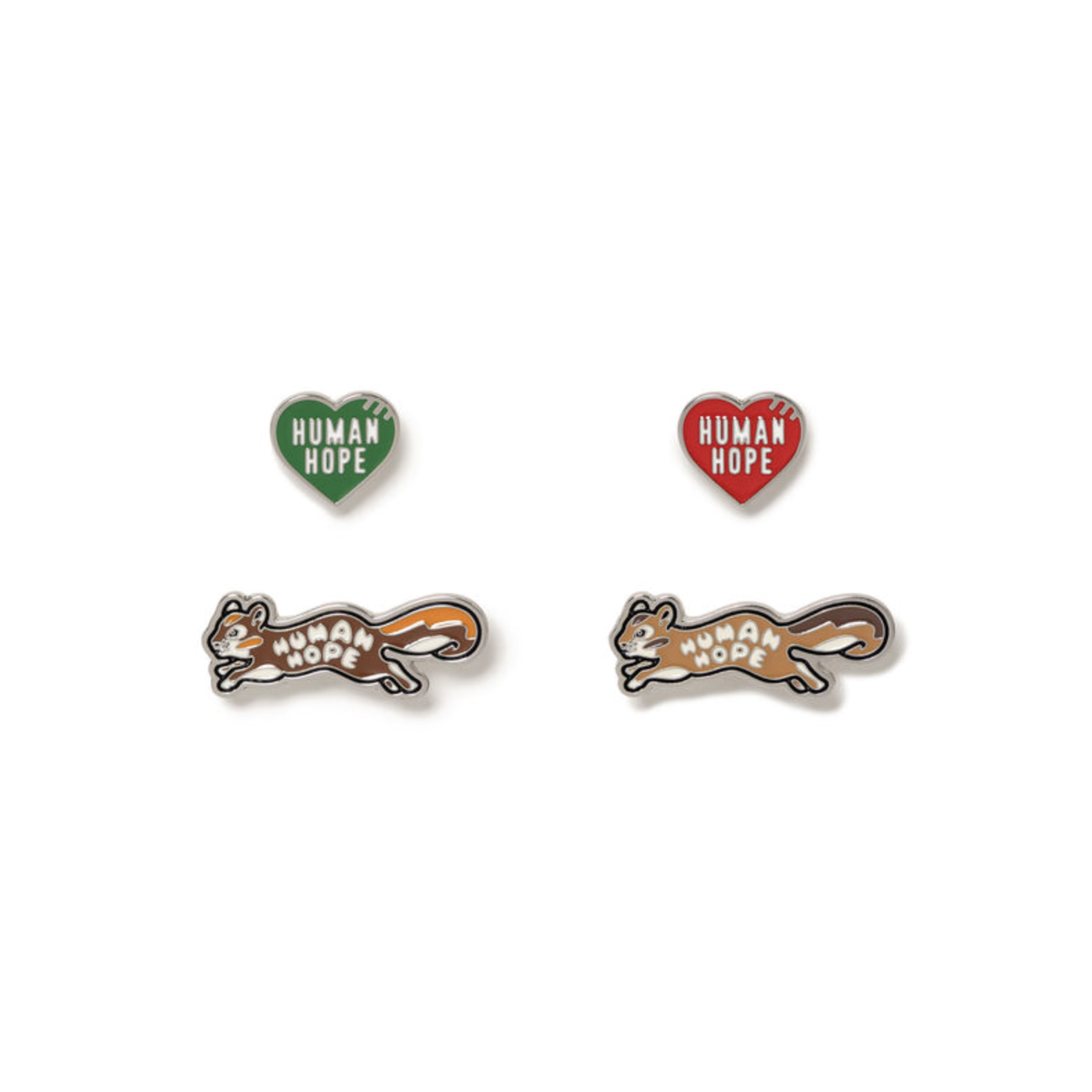 -(C05)-HUMAN MADE HOPE PINS 松鼠 徽章 別針 紅色 /綠色-XX31GD003