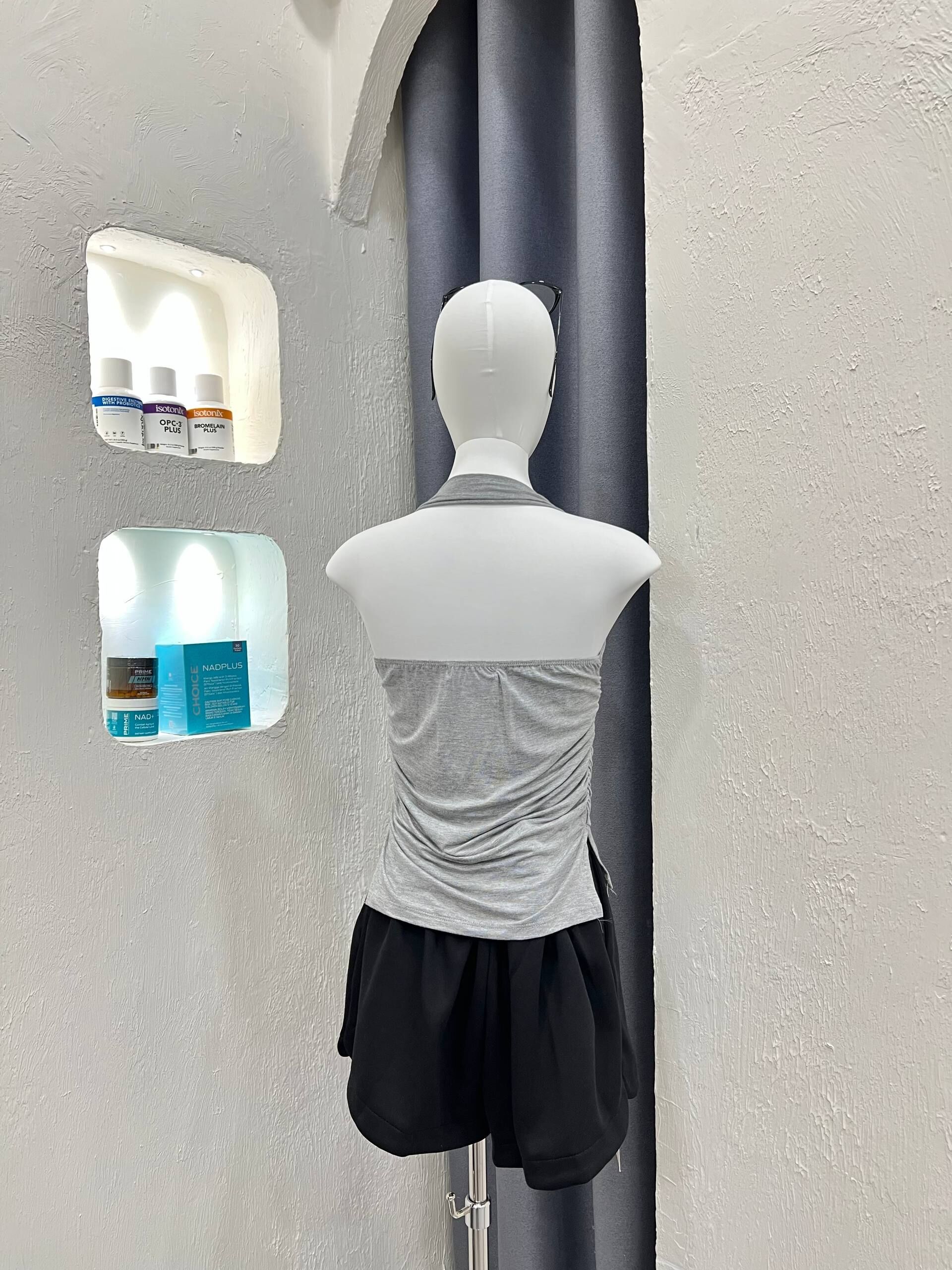 Grey Halter Top