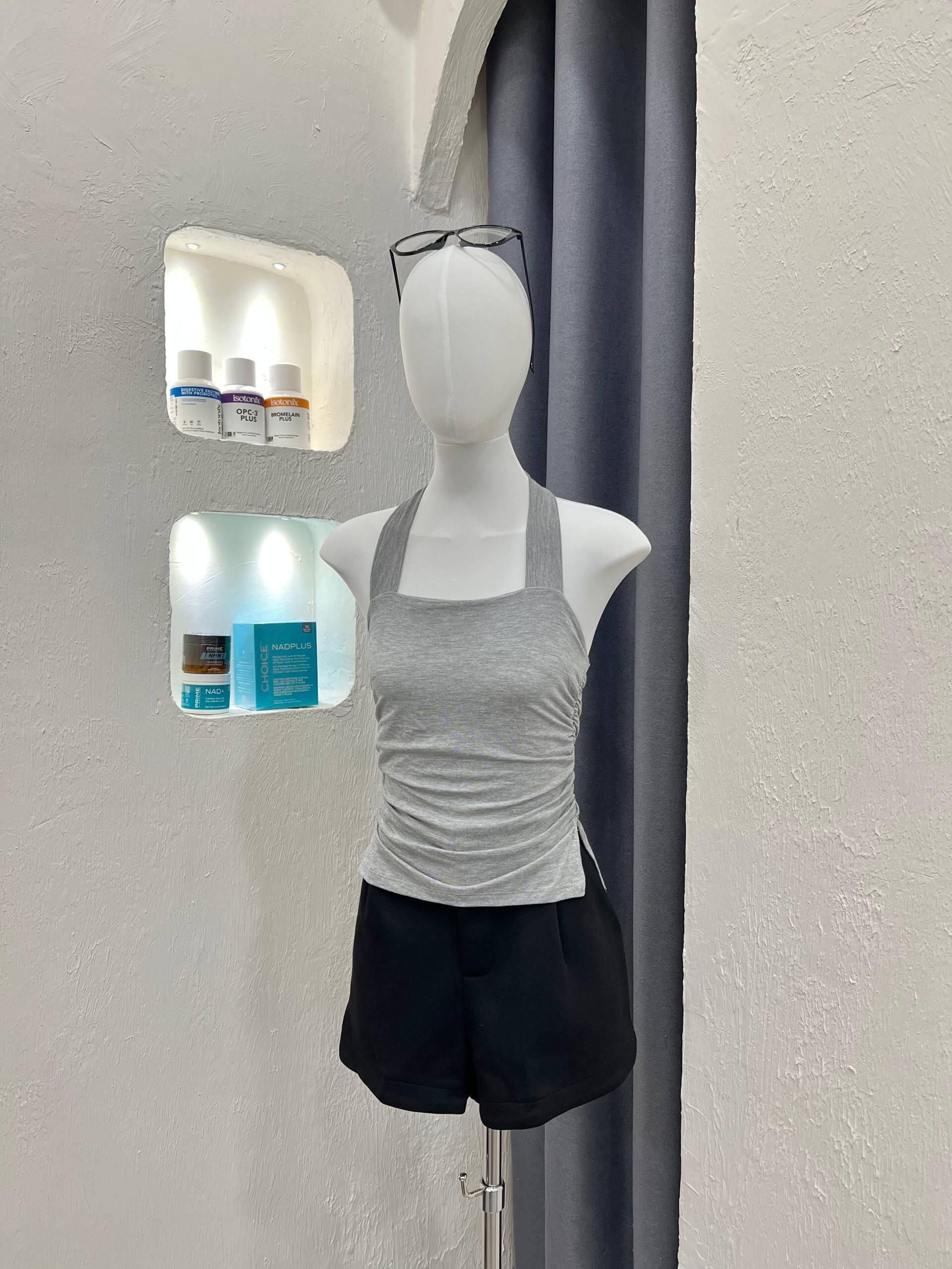 Grey Halter Top