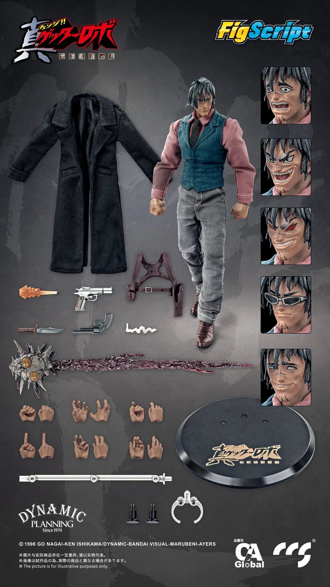 (預訂) CCSTOYS CCS 鐵魄 FigScript 1/12 真蓋特機器人 世界最後之日 Hayato Jin 神隼人 可動人偶