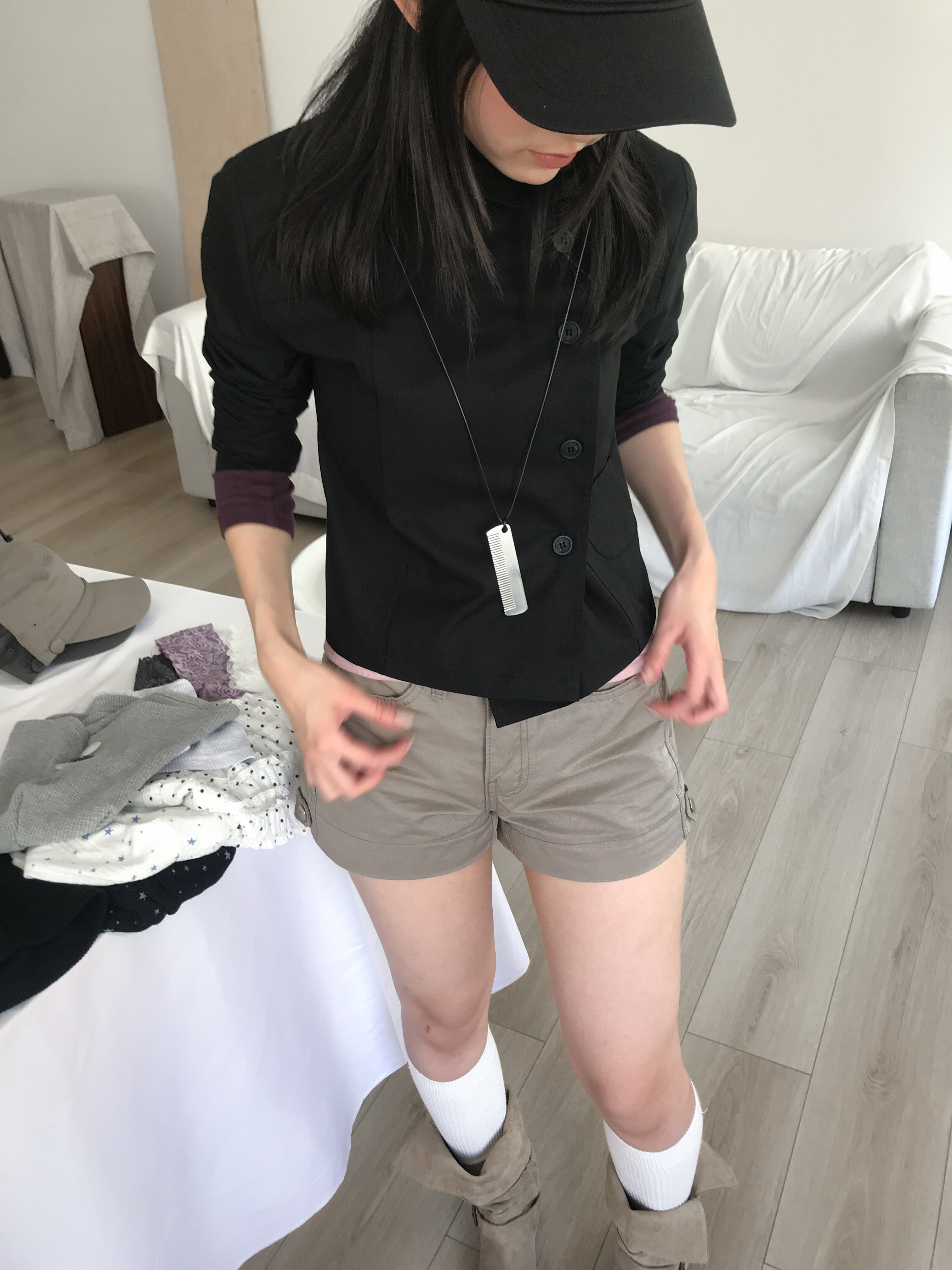 復古梳子長項鍊