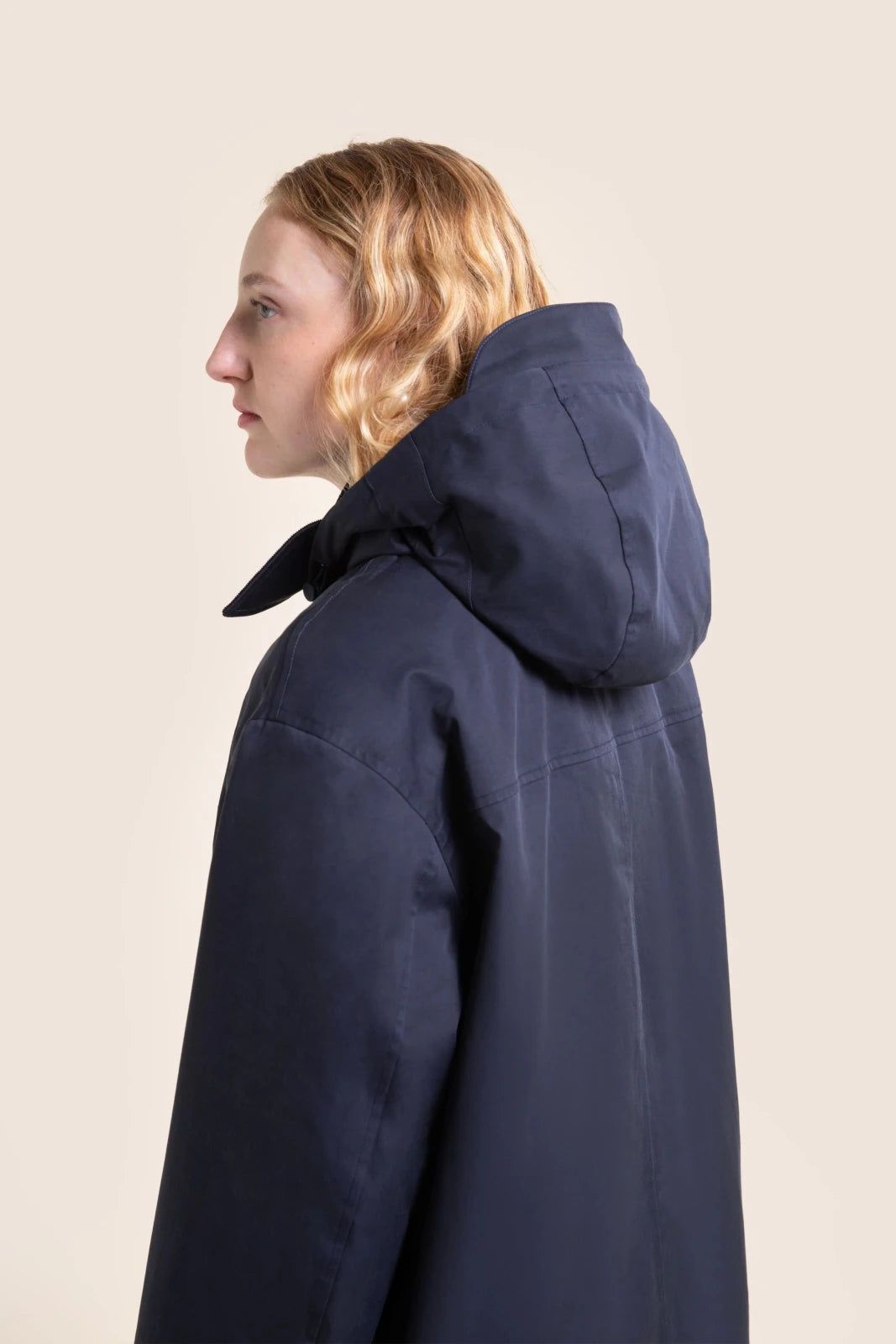 1FT1007-017 [FLOTTE] Reuilly Long Waterproof Insulated Parka Indigo #26105 (EU)