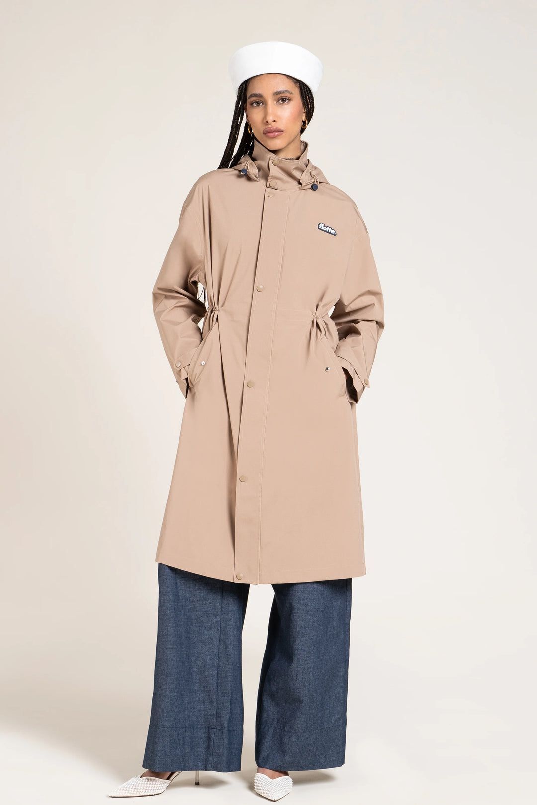 1FT1007-029 [FLOTTE] Solferino Long Parka Sand #26025 (EU)