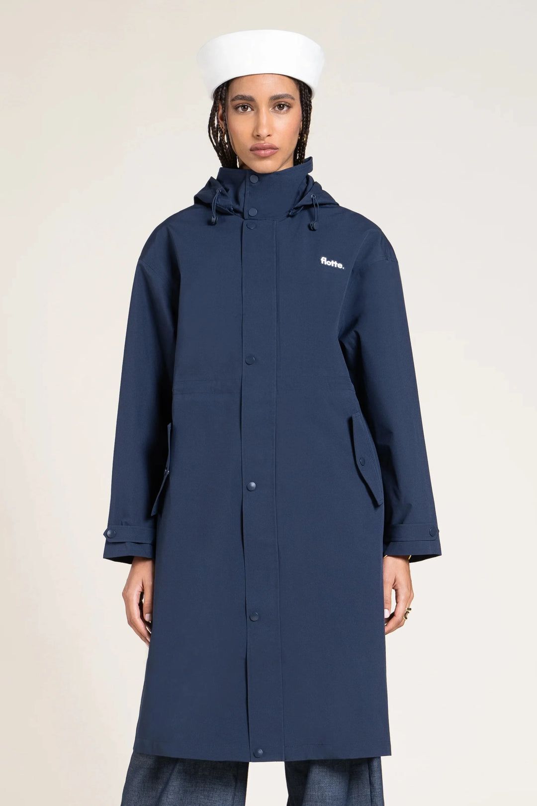 1FT1007-030 [FLOTTE] Solferino Long Parka Indigo #26025 (EU)
