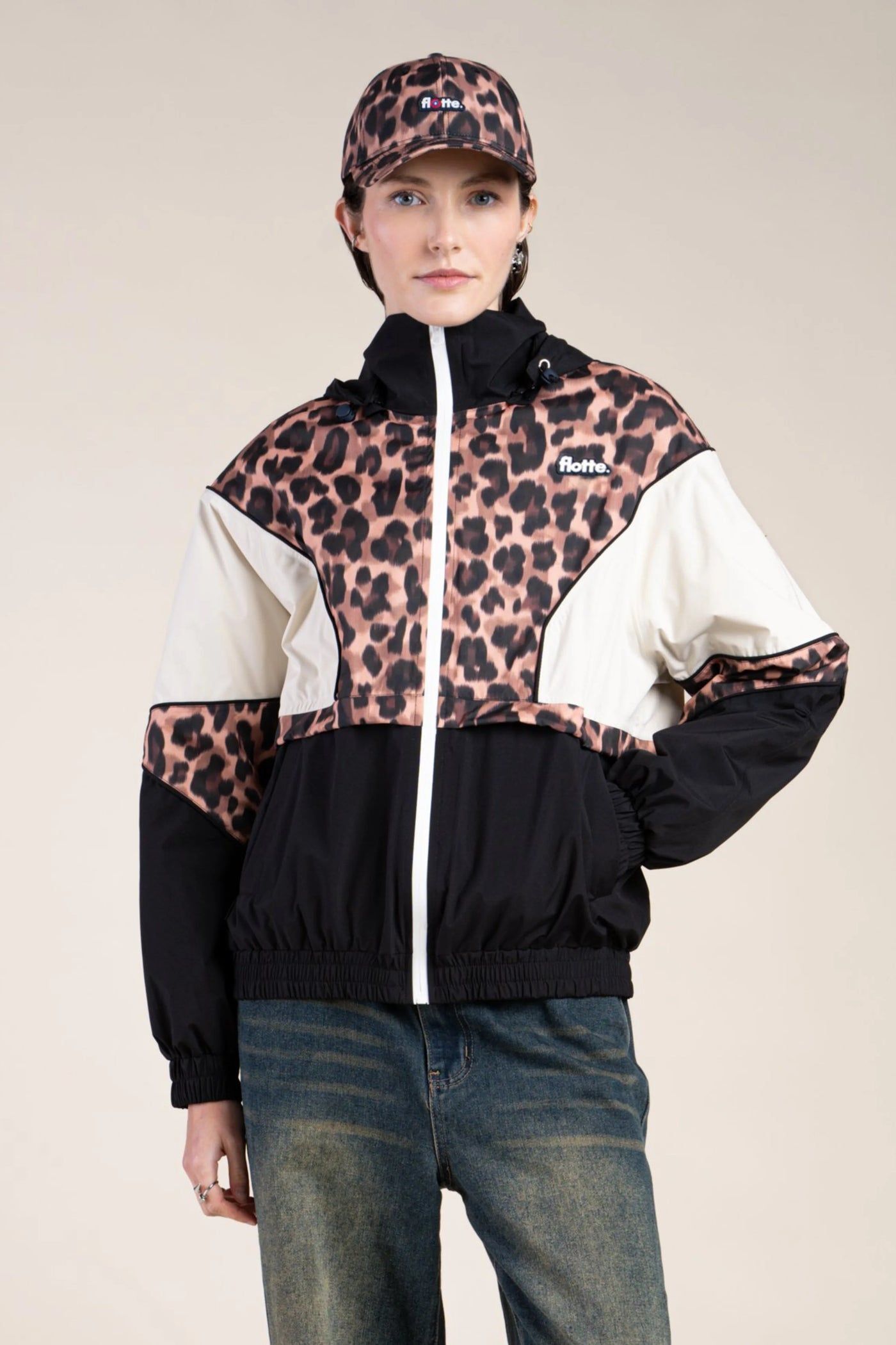 1FT1007-039 [FLOTTE] Saint Martin Waterproof Quilted Jacket New Leopard/Ombre #24007 (EU)