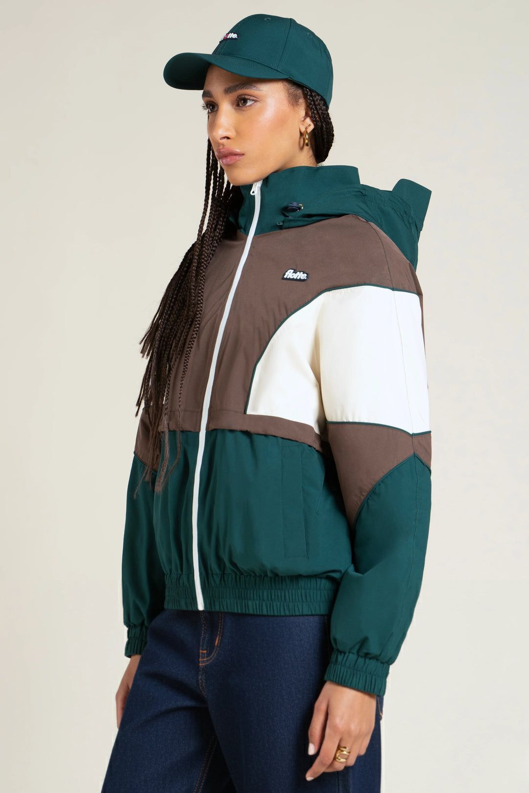 1FT1007-038 [FLOTTE] Saint Martin Waterproof Quilted Jacket Chocolate/Fir #24007 (EU)