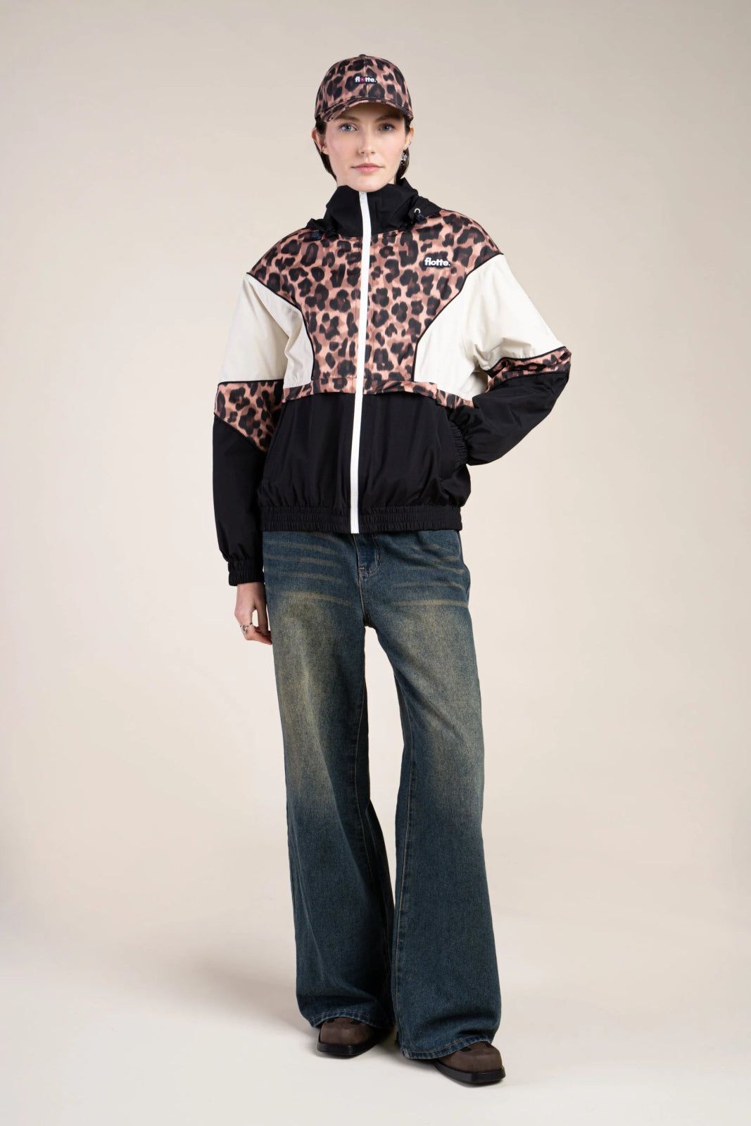 1FT1007-039 [FLOTTE] Saint Martin Waterproof Quilted Jacket New Leopard/Ombre #24007 (EU)