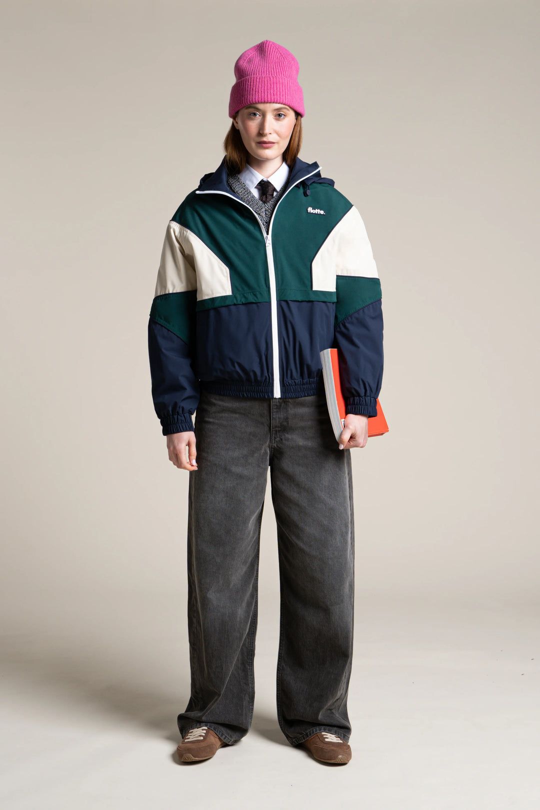 1FT1007-040 [FLOTTE] Saint Martin Waterproof Quilted Jacket Fir Green/Indigo #24007 (EU)