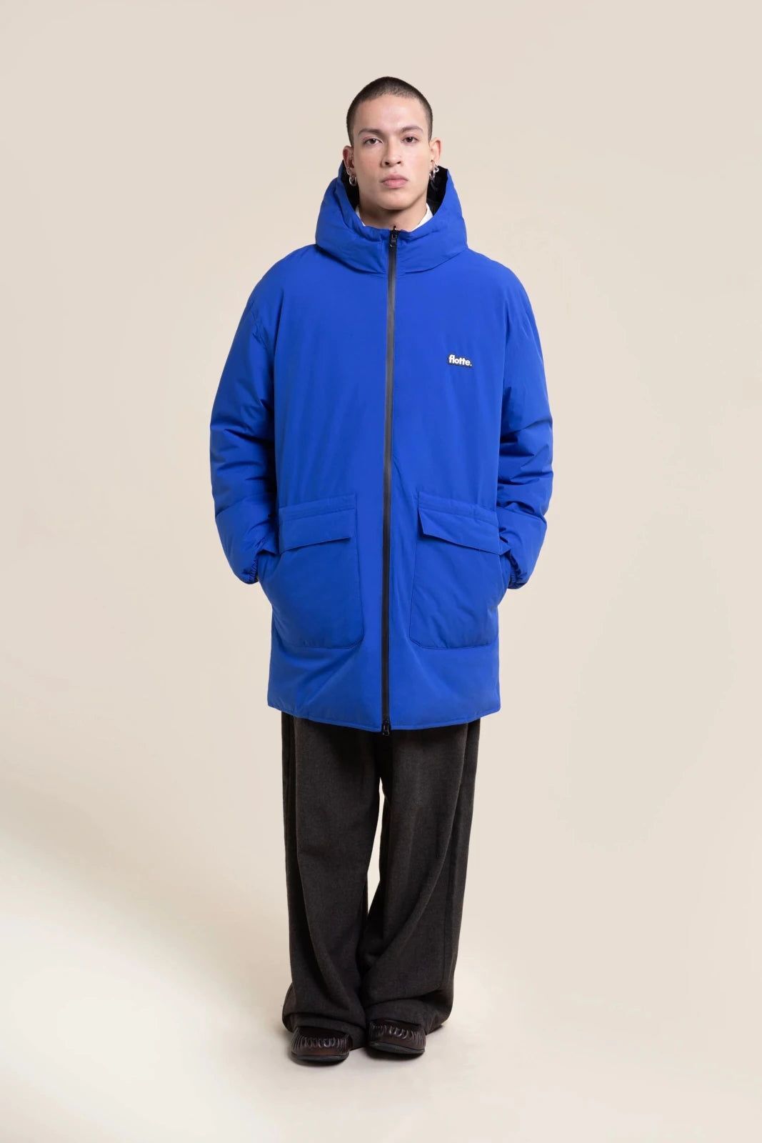 1FT1007-049 [FLOTTE] Varennes Reversible Down Jacket Waterproof Royal Blue #25053 (EU)