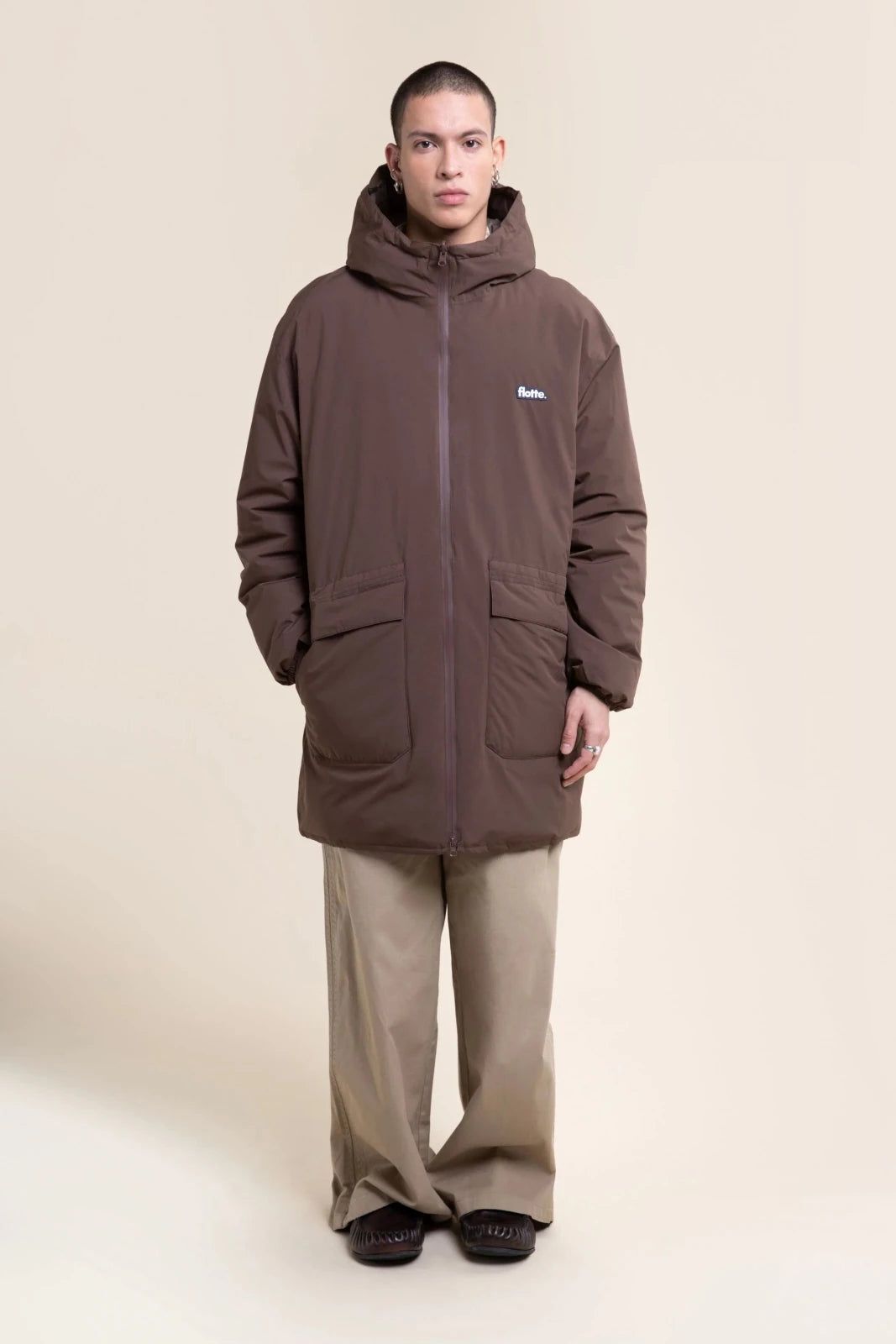 1FT1007-050 [FLOTTE] Varennes Reversible Down Jacket Waterproof Chocolate #25053 (EU)
