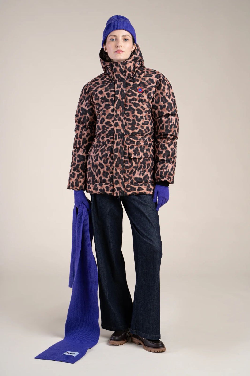 1FT1007-054 [FLOTTE] Victoire Warm Down Jacket New Leopard #24002 (EU)