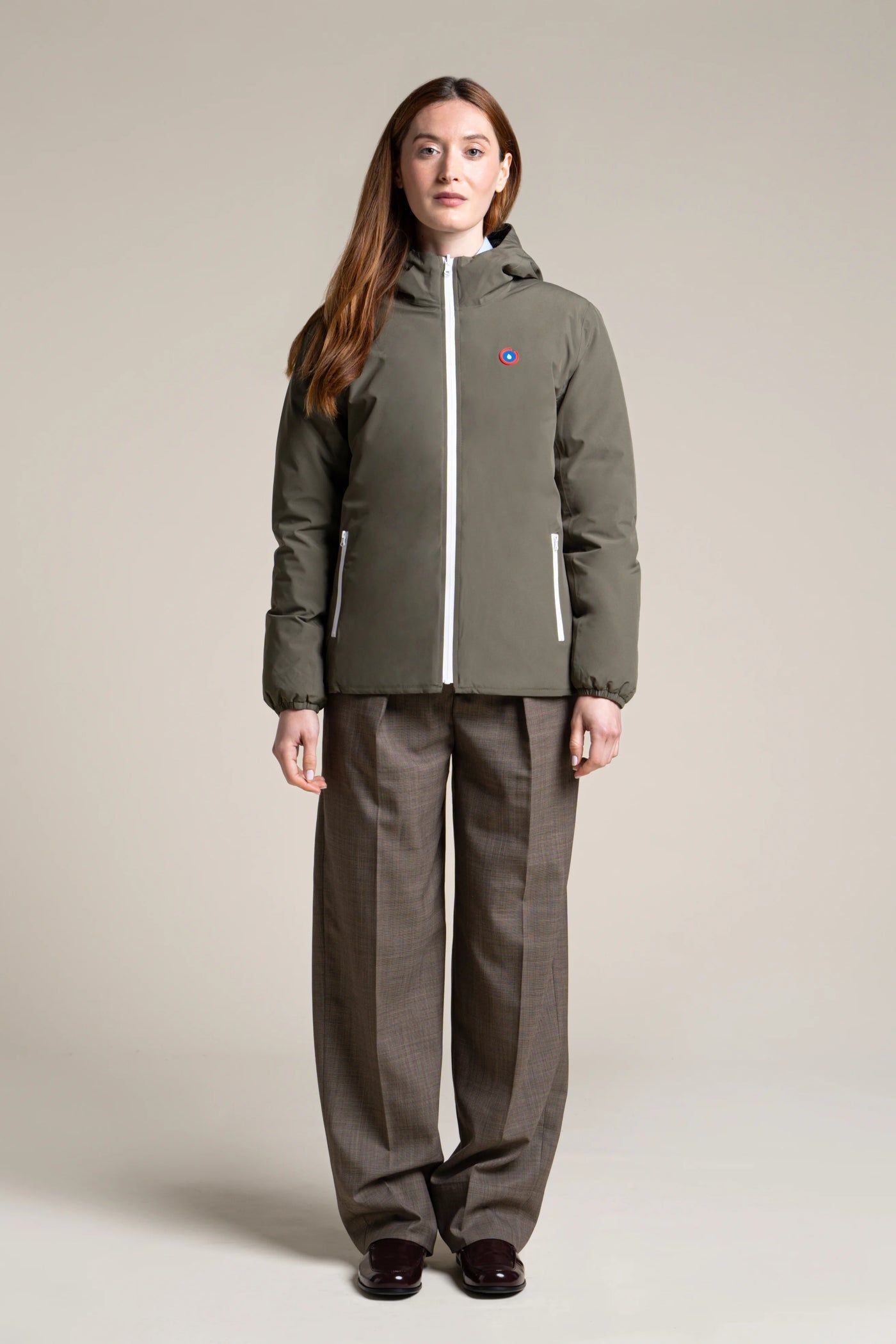 1FT1007-047 [FLOTTE] Charonne Reversible Down Jacket Waterproof Khaki/Black #F21208 (EU)