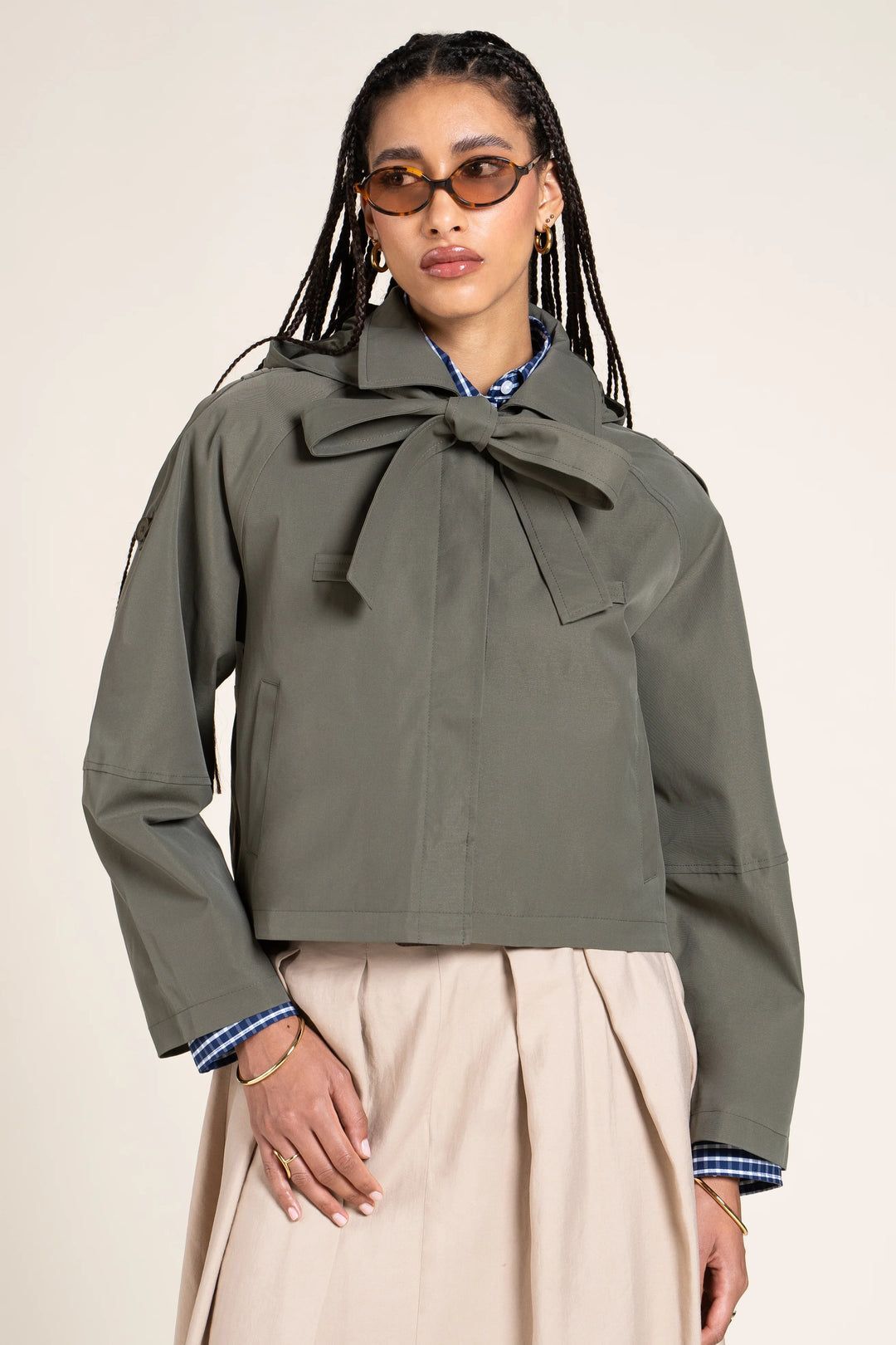 1FT1007-059 [FLOTTE] Tuileries 短版風衣 卡其色 #25032 (EU)