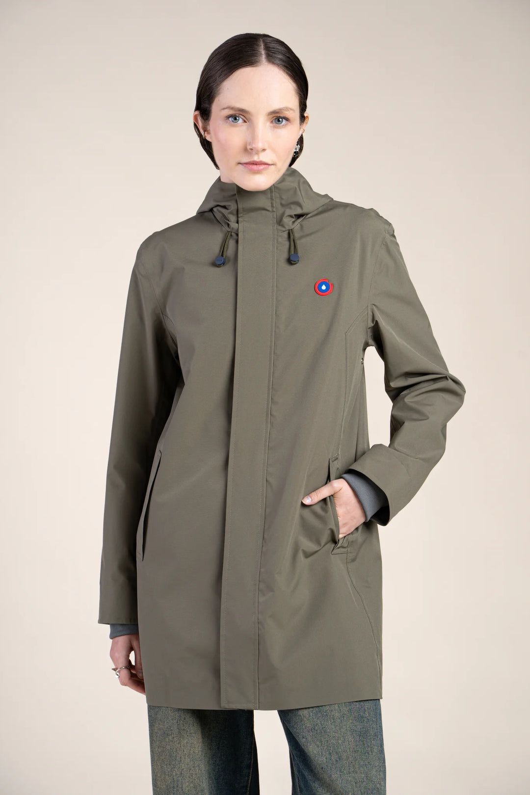 1FT1007-066 [FLOTTE] Beaubourg Long Parka Khaki #24021 (EU)