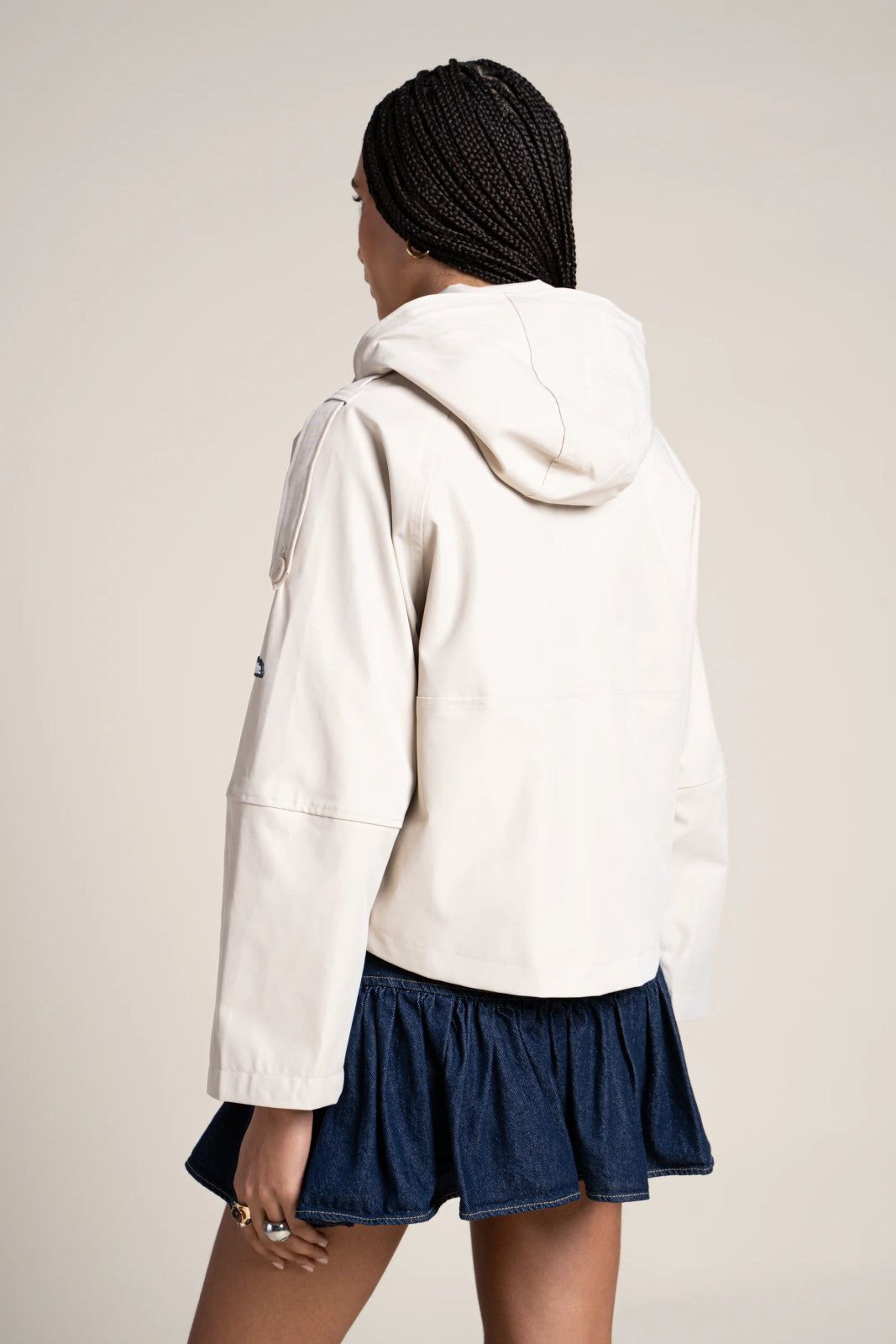 1FT1007-057 [FLOTTE] Tuileries 短版風衣外套 粉筆 #25032 (EU)