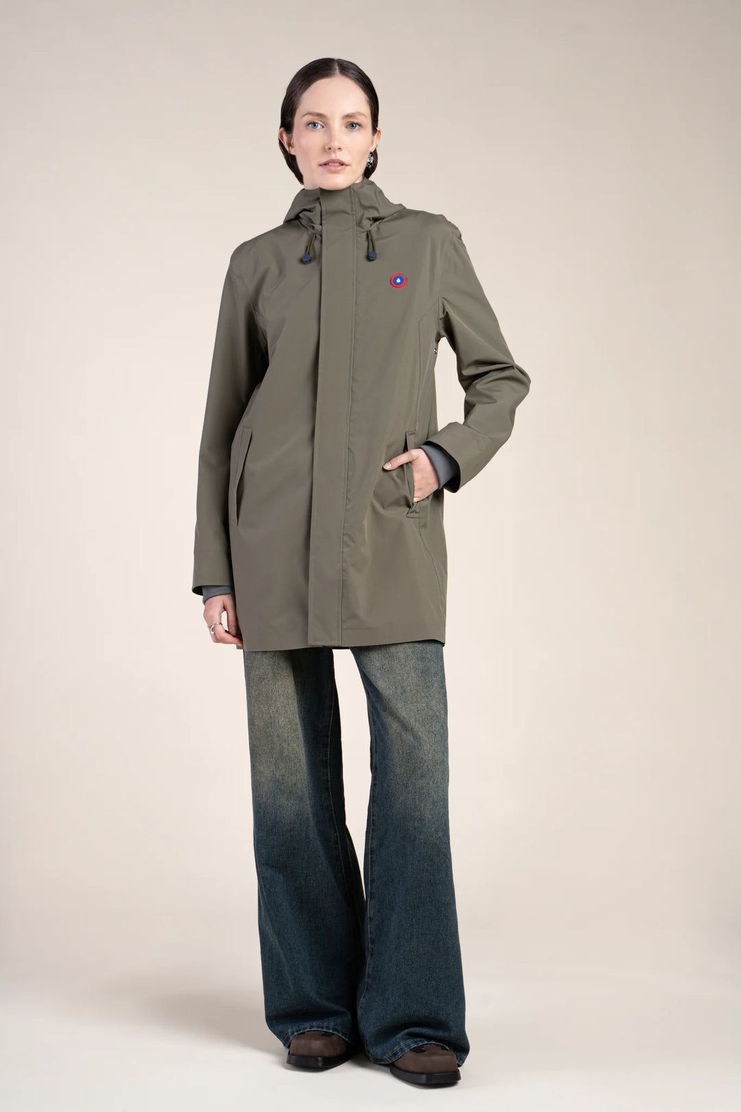 1FT1007-066 [FLOTTE] Beaubourg Long Parka Khaki #24021 (EU)