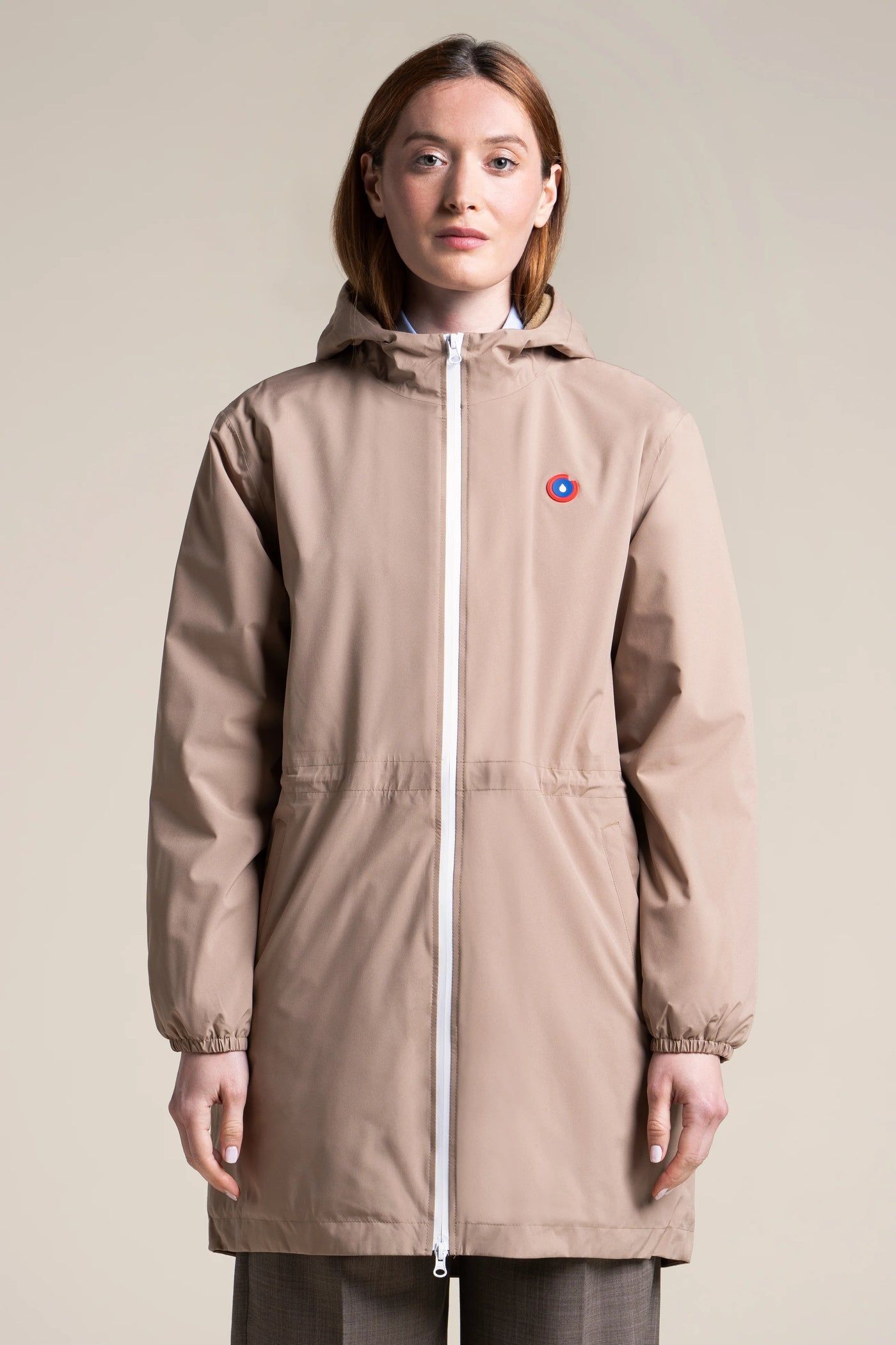 1FT1007-072 [FLOTTE] Pompidou Waterproof Parka With Fleece Lining Sand #21028 (EU)