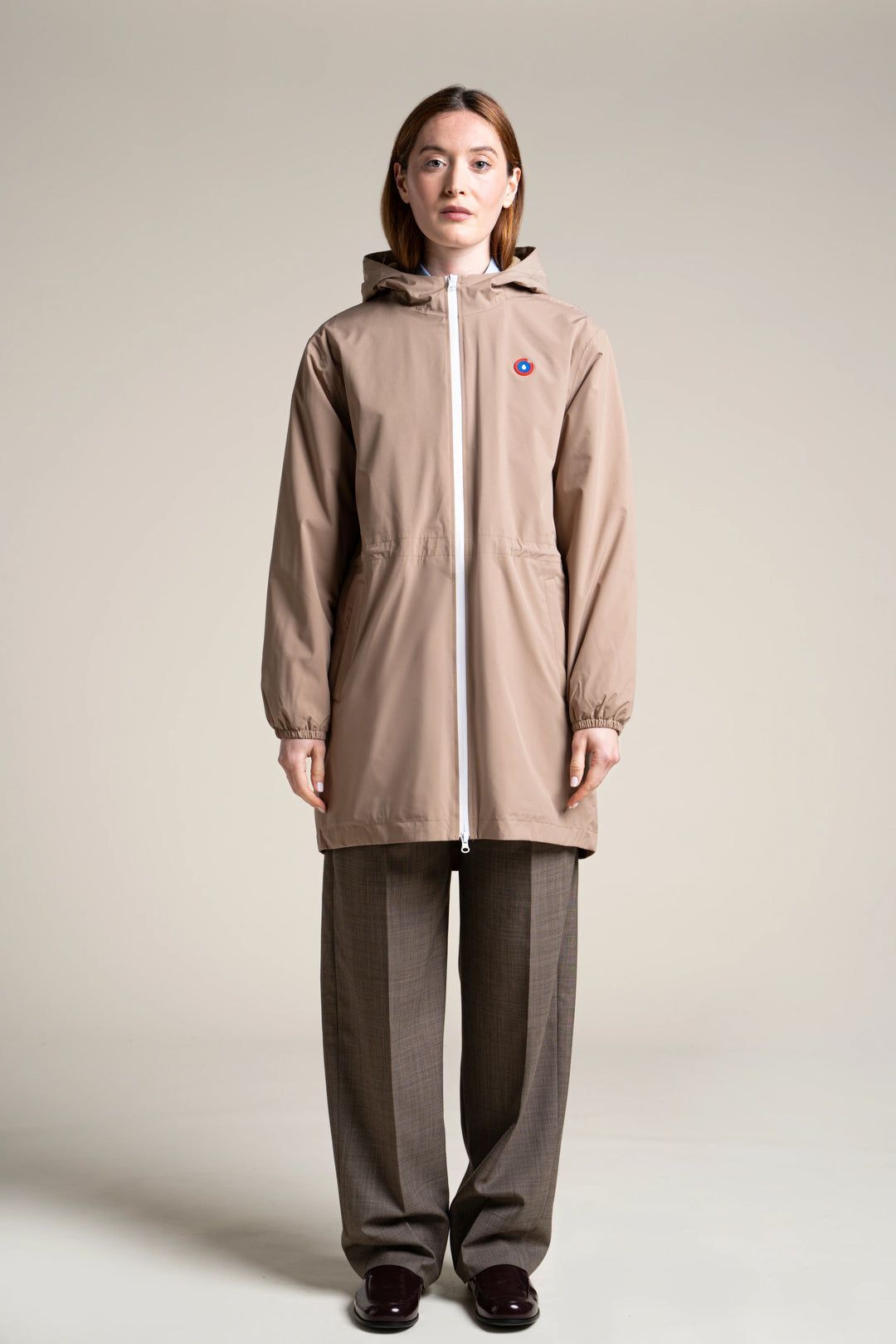1FT1007-072 [FLOTTE] Pompidou Waterproof Parka With Fleece Lining Sand #21028 (EU)
