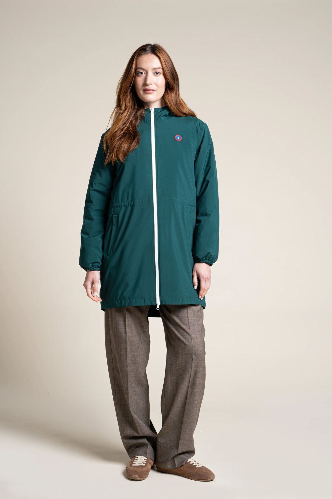 1FT1007-076 [FLOTTE] Pompidou Waterproof Parka With Fleece Lining Fir Green #21028 (EU)
