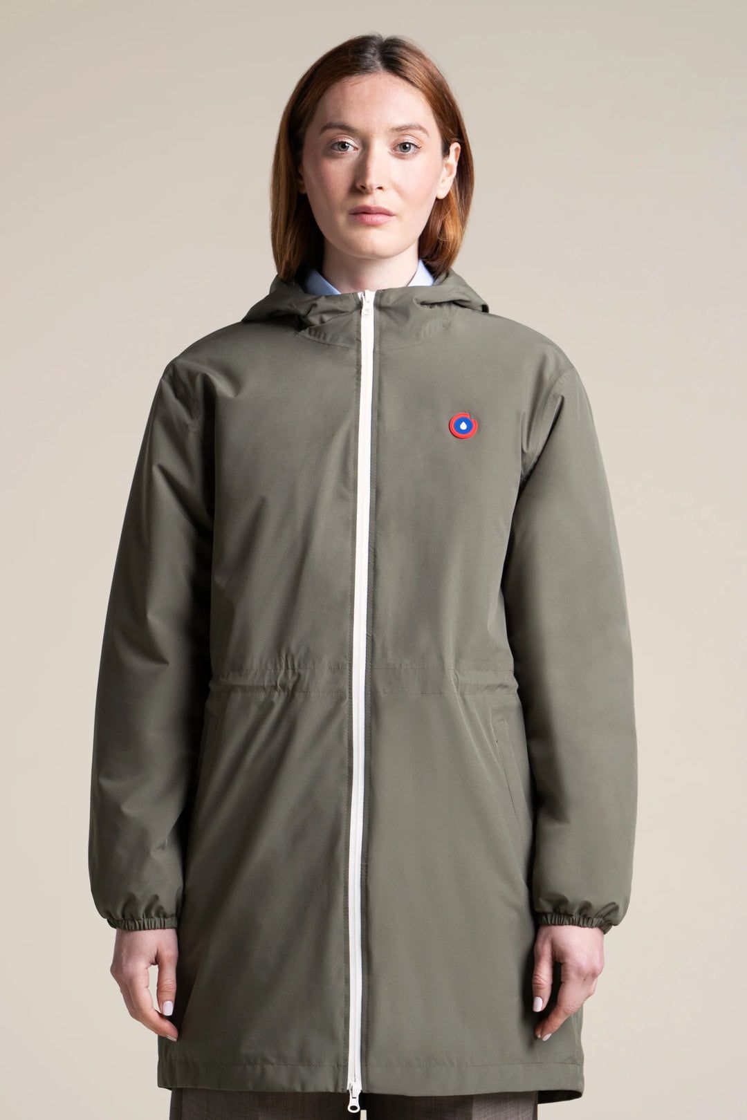 1FT1007-077 [FLOTTE] Pompidou Waterproof Parka With Fleece Lining Khaki #21028 (EU)