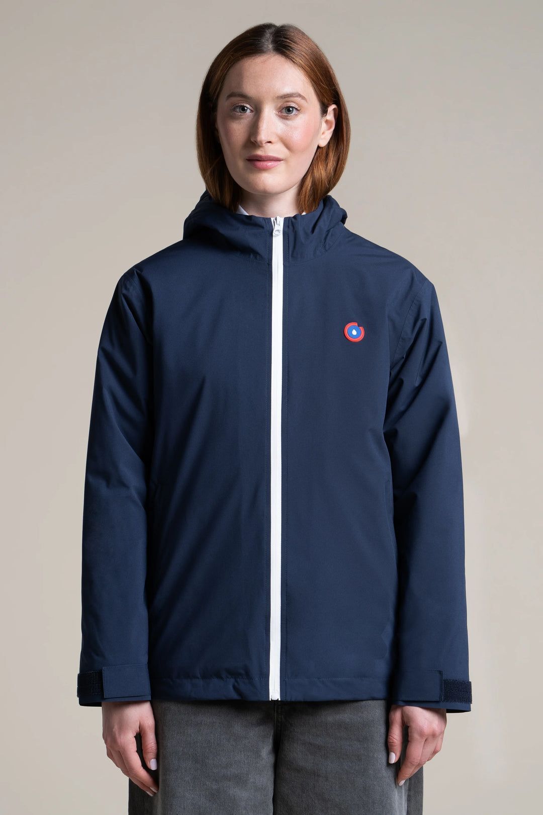 1FT1007-080 [FLOTTE] Lazare Water-Resistant And A Short Fleece-Lined Windbreaker Indigo #22084 (EU)
