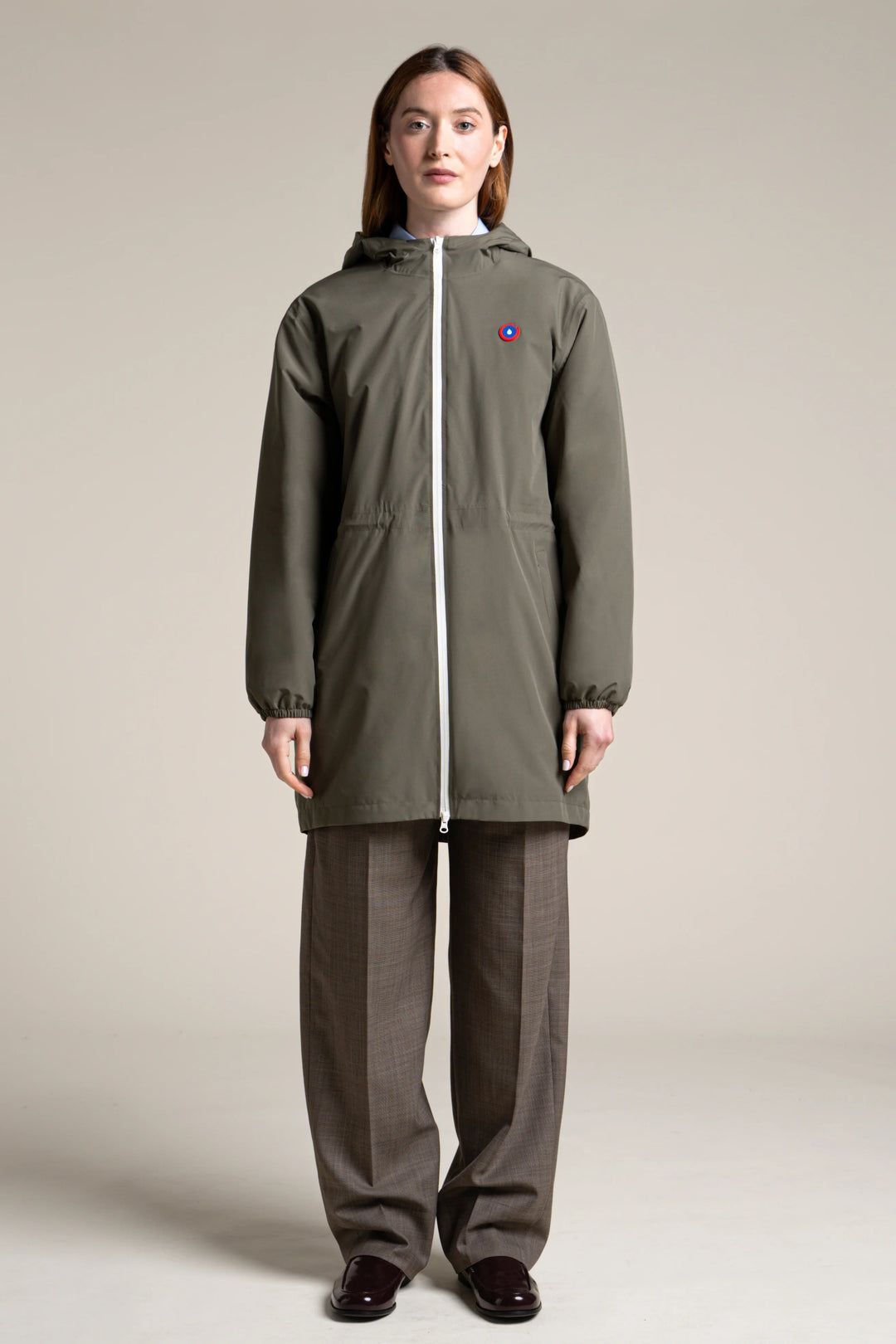 1FT1007-077 [FLOTTE] Pompidou Waterproof Parka With Fleece Lining Khaki #21028 (EU)