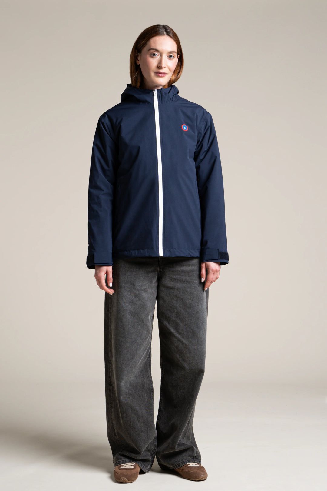 1FT1007-080 [FLOTTE] Lazare Water-Resistant And A Short Fleece-Lined Windbreaker Indigo #22084 (EU)