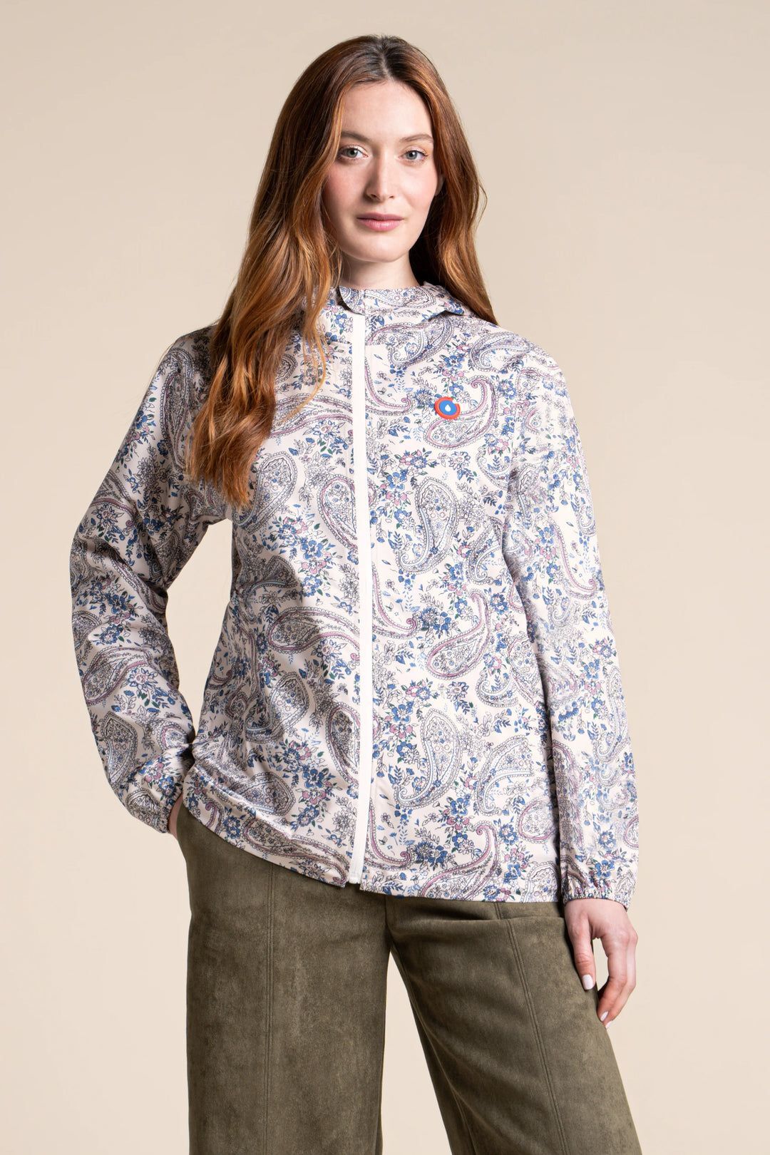1FT1007-113 [FLOTTE] Passy Print Water-Resistant And A Brief Windbreaker Cashmere #20008 (EU)