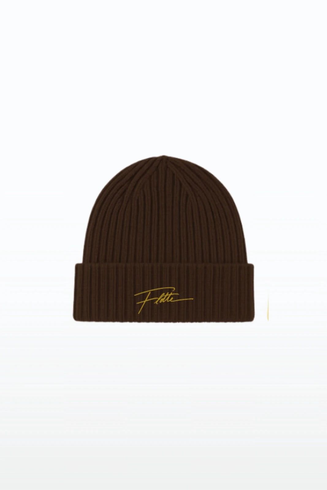 1FT1007-161 [FLOTTE] Bonnie Embroidered Beanie Chocolate #26137 (EU)