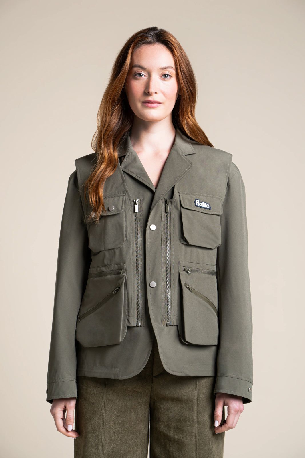 1FT1007-182 [FLOTTE] Wagram 3-in-1 Waterproof Jacket Khaki #25050 (EU)