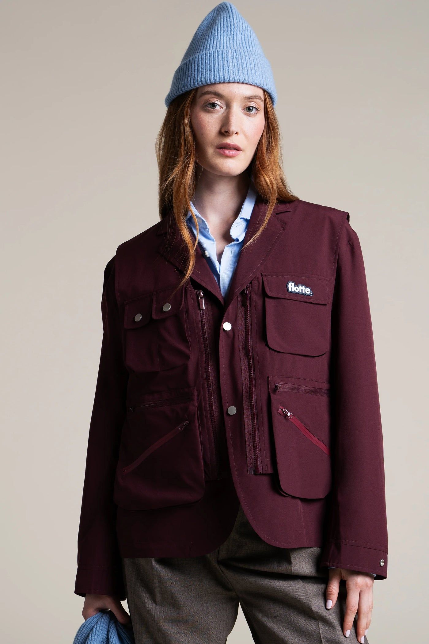 1FT1007-181 [FLOTTE] Wagram 3-in-1 Waterproof Jacket Prune #25050 (EU)