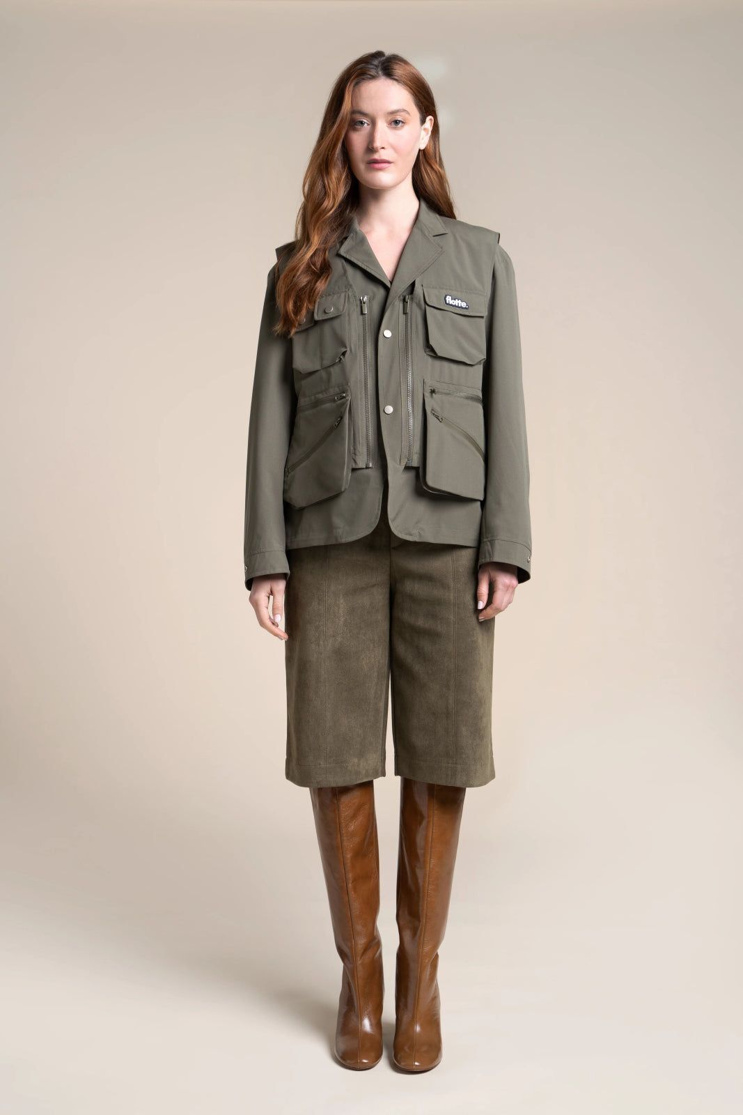 1FT1007-182 [FLOTTE] Wagram 3-in-1 Waterproof Jacket Khaki #25050 (EU)