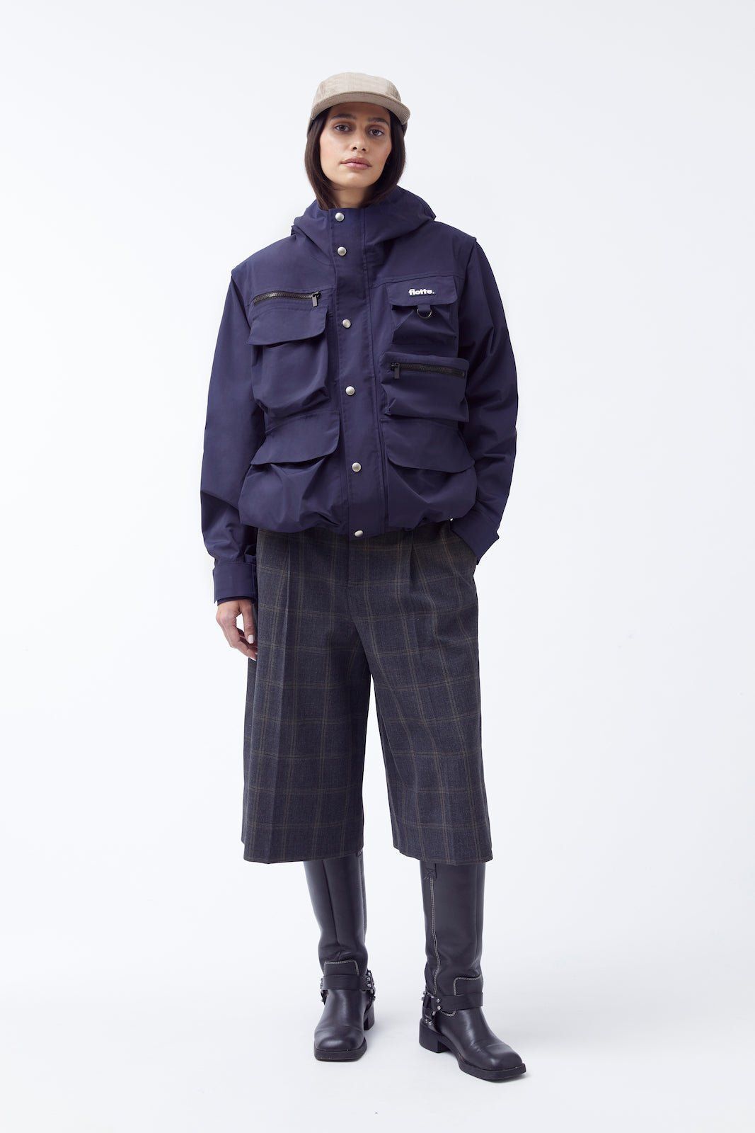 1FT1007-186 [FLOTTE] Saint Cyr Multi-Pocket Waterproof Jacket Indigo #22099 (EU)