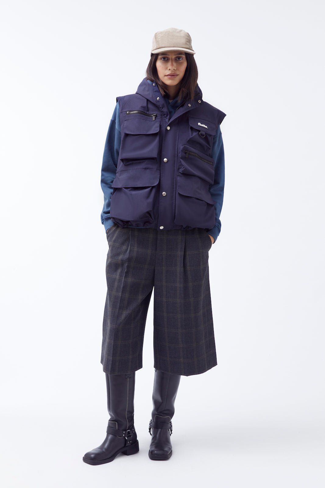 1FT1007-186 [FLOTTE] Saint Cyr Multi-Pocket Waterproof Jacket Indigo #22099 (EU)