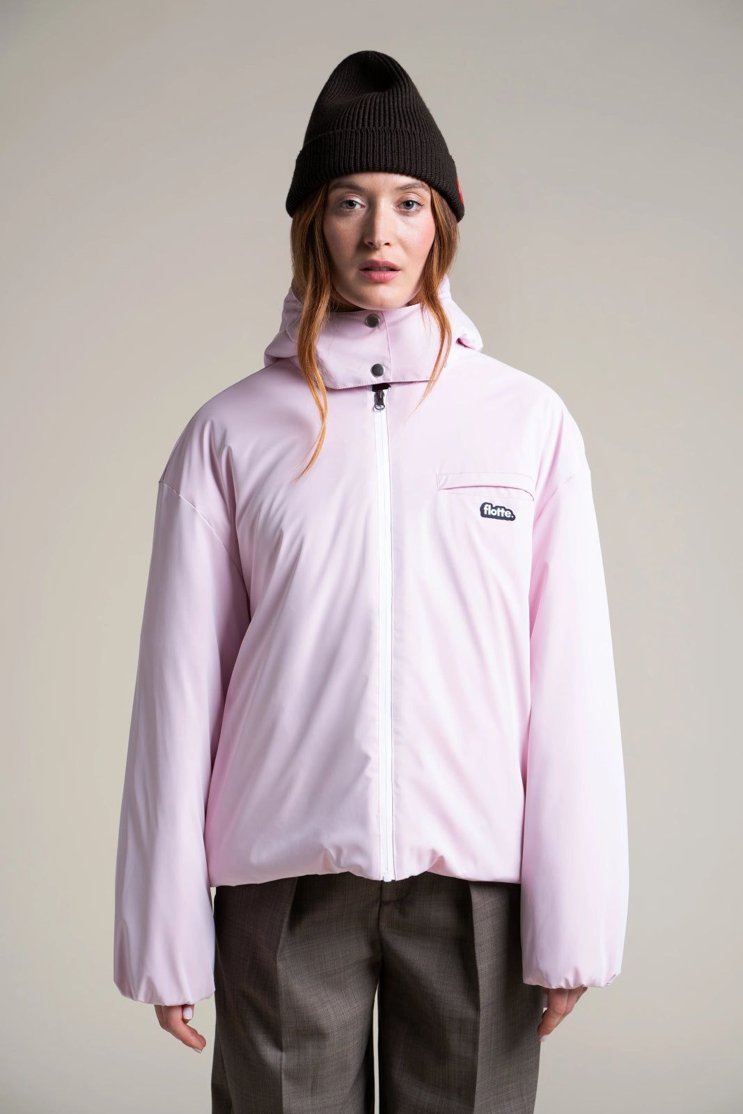 1FT1007-206 [FLOTTE] Valmy Short padded jacket Marshmallow #25054 (EU)