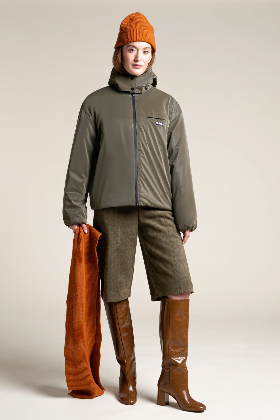 1FT1007-207 [FLOTTE] Valmy Short padded jacket Khaki #25054 (EU)