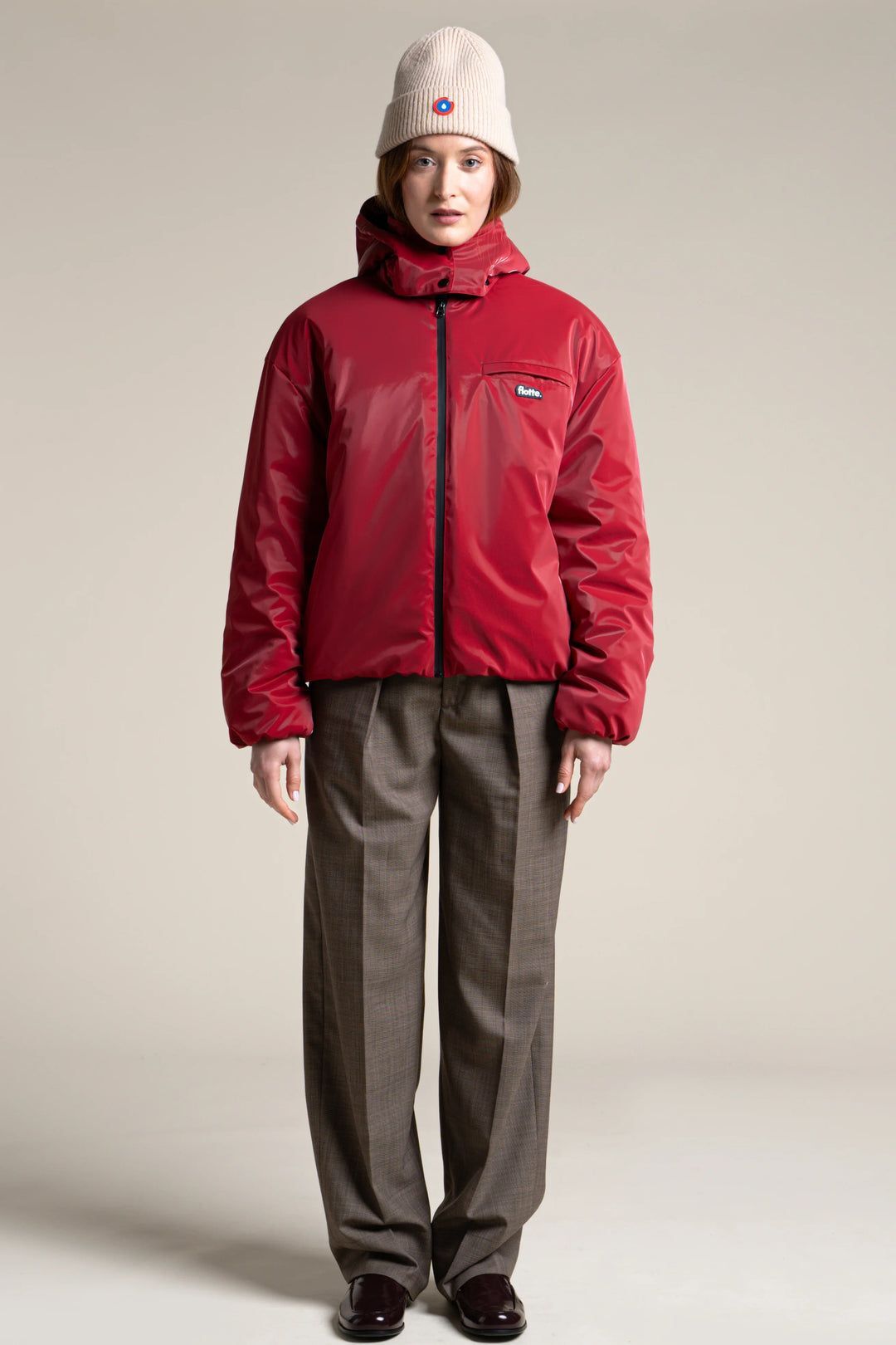 1FT1007-205 [FLOTTE] Valmy Short padded jacket Cerise #25054 (EU)