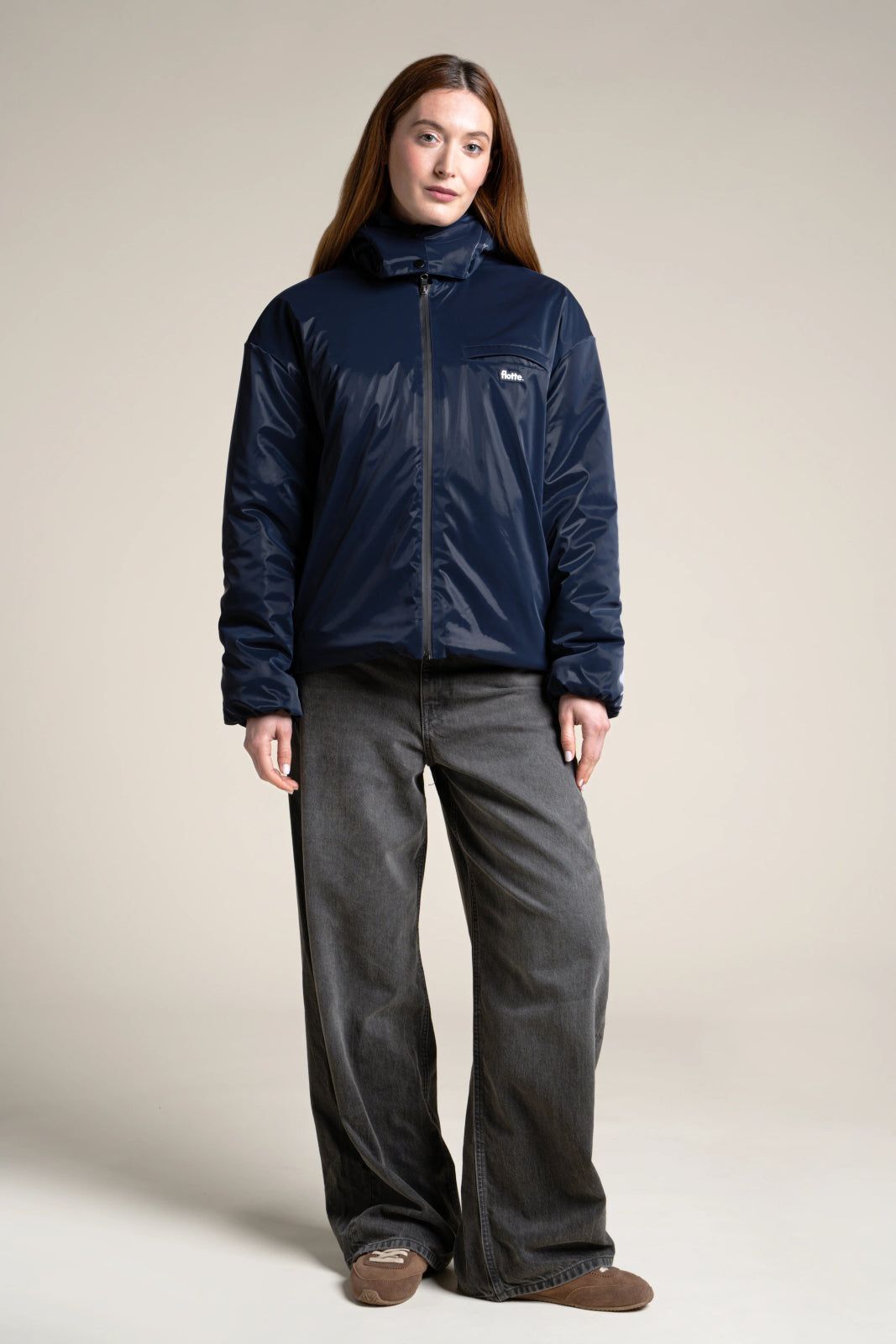 1FT1007-208 [FLOTTE] Valmy Short padded jacket Indigo #25054 (EU)