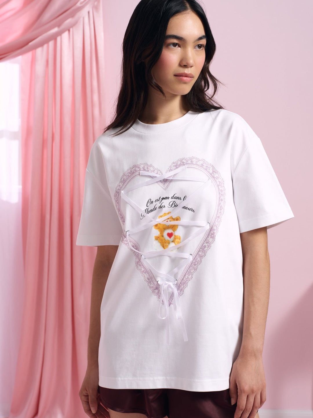1FT1007-214 [FLOTTE] Candie Care Bear T恤 白色 #26417 (EU)