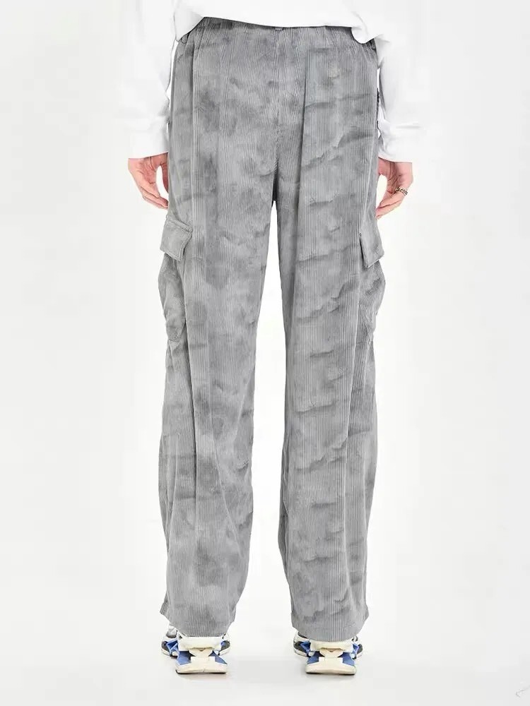 TSKY Landscape Tie-Dye Corduroy Cargo Pants