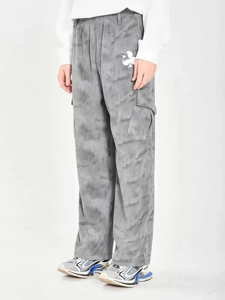 TSKY Landscape Tie-Dye Corduroy Cargo Pants