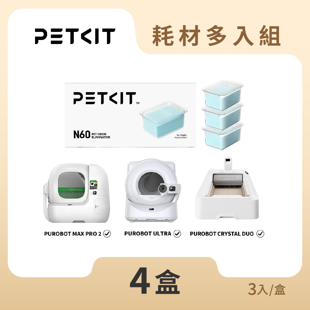 【耗材多入組】淨味小方 N60 (三入裝) 4盒組