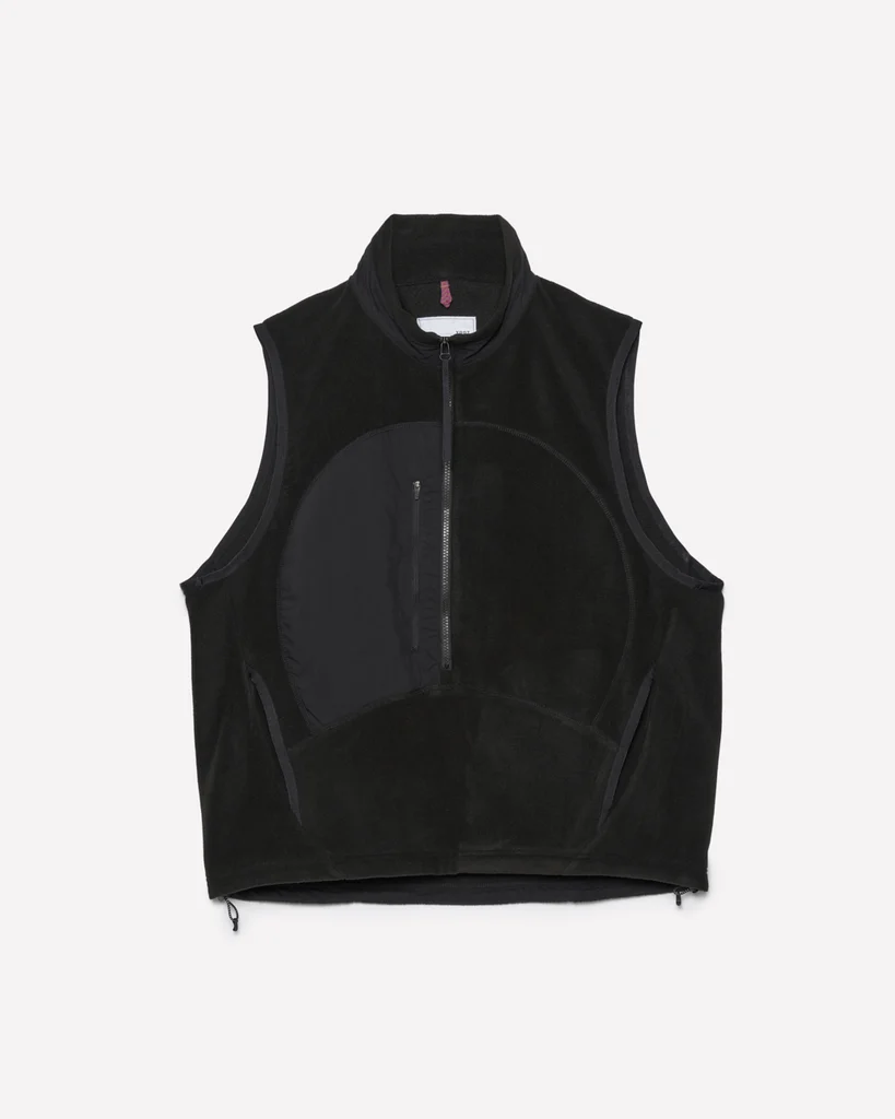 YDOT｜Tech Fleece Circle Anorak Vest "Black"